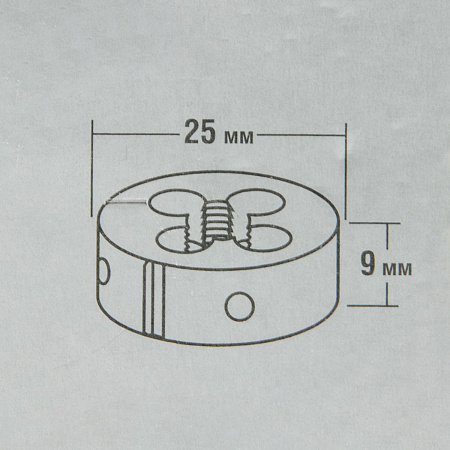 Плашка  М8x1.25мм сталь 9ХС (4-28022-08-1.25) ЗУБР *1/10/100