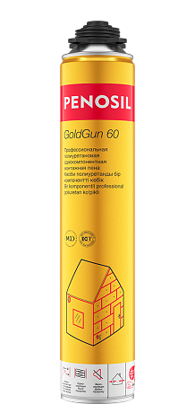 Пена монтажная профес. 1000мл/750мл  летняя"Penosil Gold Gun 60 "  выход до 60л *1/12