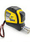 Рулетка 10м х25мм резино-пластик корпус стальная лента автостоп магнит артYK010250M Novocraft*1/6/60