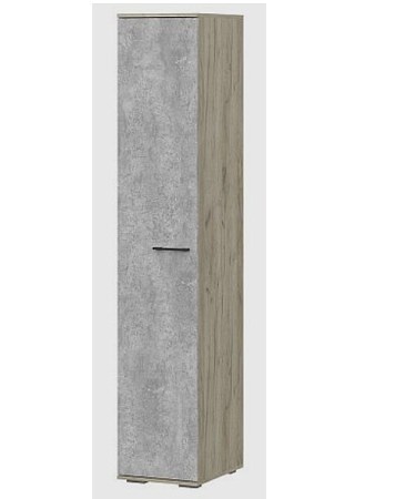 Шкаф БОСТОН ШК-400 с 1 дверью 400*500*2120мм, бетонный камень NEW*1