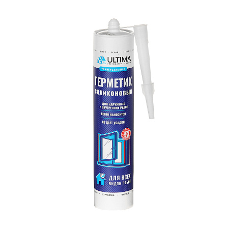 Герметик силиконовый универсальный белый 280мл "ULTIMA U"  1/12