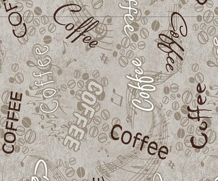 Клеёнка на нетканой основе "Мажор" "Coffee" серо-бежев. шир."1,35м 564/2 "Колорит" *20
