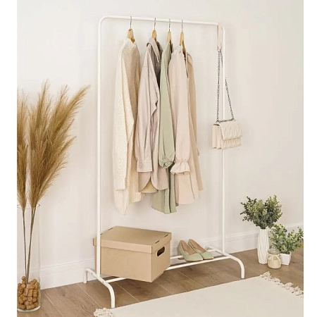 Вешалка напольная "Гардеробная" "Радуга 1", шир.0,82м, выс.1,5м Белый ВНП298 Б/ВГАР1 Б ("ЗМИ") *1