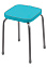 Табурет с мягким квадр.сидением, металл.опоры с dтруб 22мм "Фабрик3" цвета: "микс" ТФ03 "Ника" *10