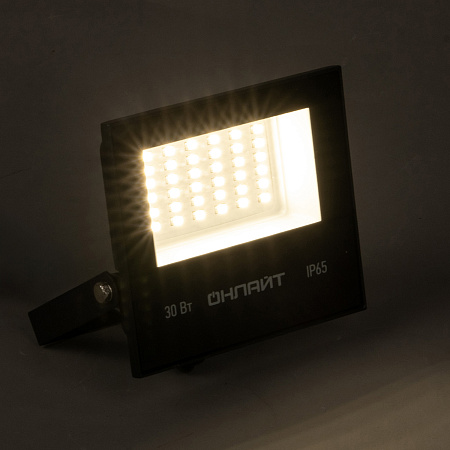 Прожектор светодиодный 30Вт 4,0K IP65 холодный Онлайт OFL-30-4K-BL-IP65-LED 71657 *1/30/50