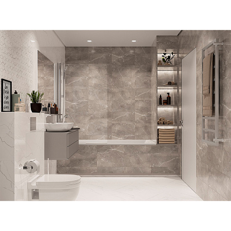 Декор Siluet белый 500*250 GT124VG Global Tile *1/7