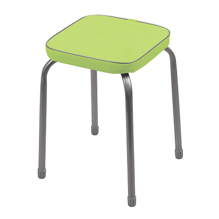 Табурет с мягким квадр.сидением, металл.опоры с dтруб 22мм "Фабрик3" цвета: "микс" ТФ03 "Ника" *10