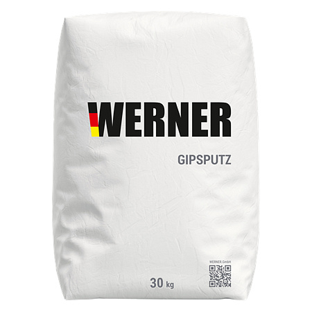 Штукатурка гипсовая для ручного и машинного нанесения Gipsputz 30кг WERNER *1/40