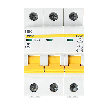 Авт.выкл. IEK ВА47-29 25А/3П 4,5кА х-ка С MVA20-3-025-C *4/48