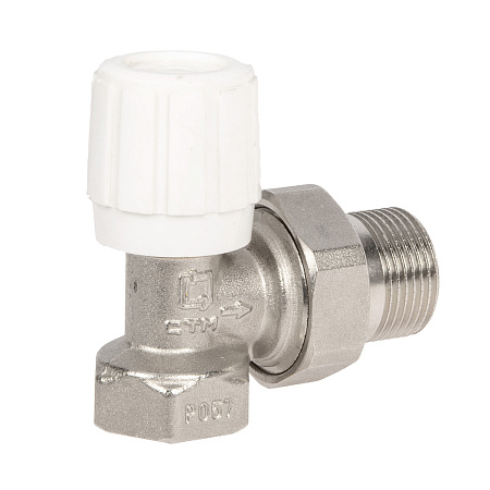 Клапан радиаторный регулирующий угловой 3/4"(Ø15) М/П CTM CARAVH34 *1/3