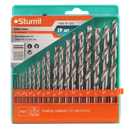 Набор сверел  STURM (19шт) (арт.1055-01-SS2)   *1/20