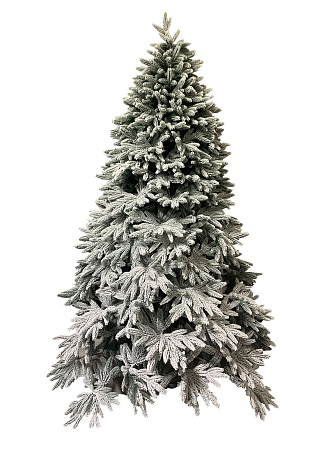 Елка  искусственная пластиковая "Саратовская" заснеженная 2,1м литая *1