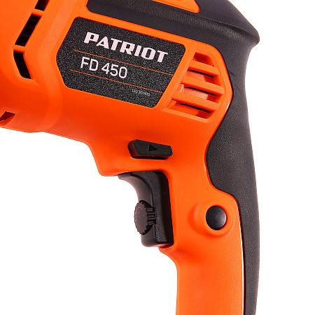Дрель  550Вт 1скор.0-2700об/мин патрон10мм реверс FD450 PATRIOT *1/10