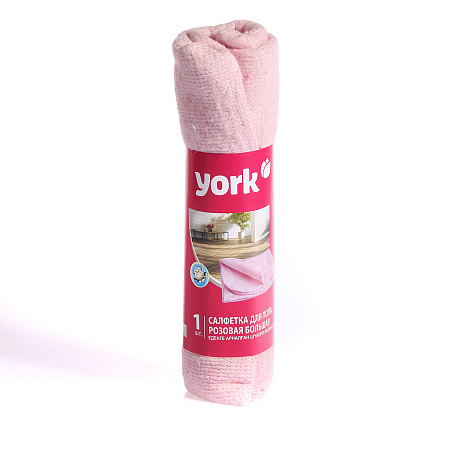 Салфетка для уборки д/пола Х/Б 60х75см Розовая 022280 "York" *1/30