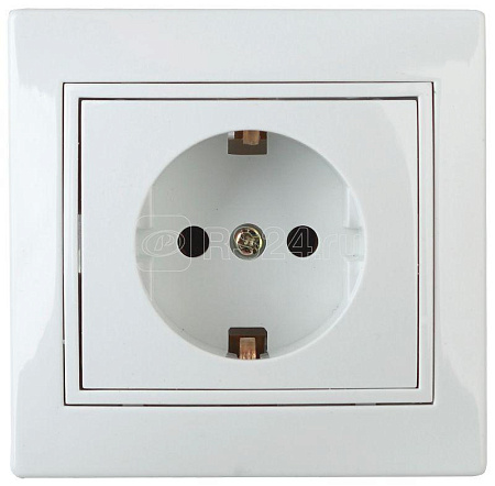 Розетка "Intro Plano" СП 1-мест. белый с/з 2P+E Schuko 16А-250В IP20 1-202-01 *10/200