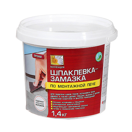 Шпаклевка-замазка по монтажной пене 1,4 кг КОЛЛЕКЦИЯ  Ижсинтез *12