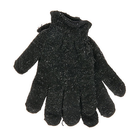 Перчатки полушерсть двухслойные черные (5 нитей) 80гр (478Р) Ladoni *5/200