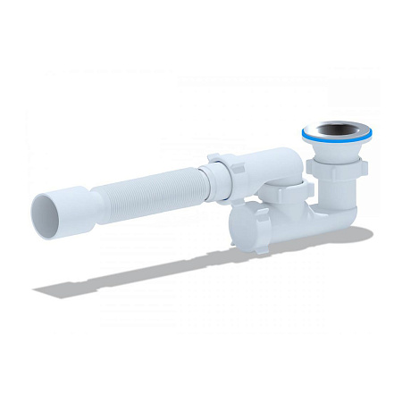 Сифон для душевого поддона 1 1/2"*40 с гибкой трубой 40x50, регулируемый  АНИ E215 *1/40