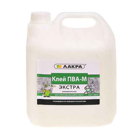 Клей ПВА -М  Экстра  4,0 кг Лакра *4/144