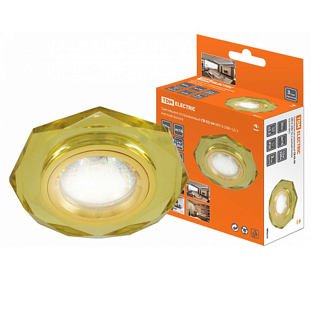 Светильник встраиваемый  СВ 03-04 MR16 50Вт G5.3 желтый/зол. TDM SQ0359-0053 *1/10/50