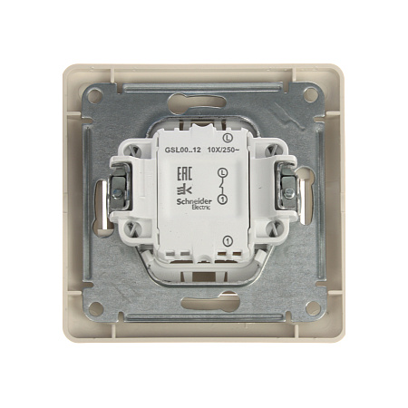 Выключатель "Glossa" СП 1кл. бежевый в сборе GSL000212   *15
