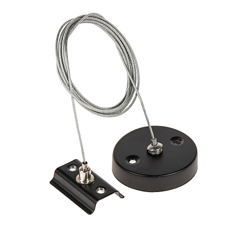 Подвес для шинопровода однофазного черный трос 2м макс нагр. 100кг  G-1-H-IP20-B 580906 *1/50