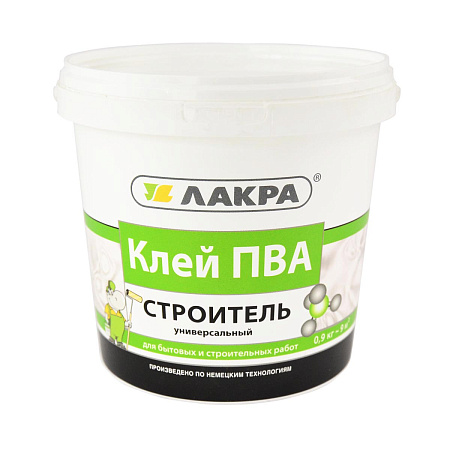Клей ПВА  универсальный "Строитель" 0,9 кг Лакра  *12/432