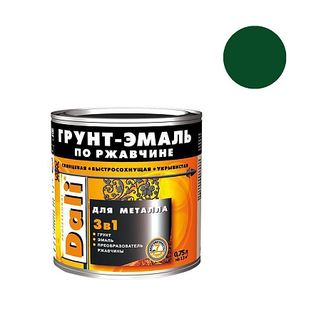 Грунт-эмаль по ржавчине зеленый мох 0,75 л DALI RAL 6005 *1/6/576