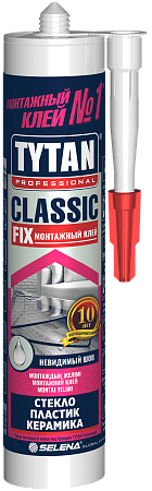 Жидкие гвозди для стекла/маталла/пластика 310 мл ClassicFix каучук. прозрачный TYTAN 62949*1/12/1728