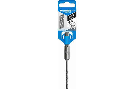 Бур по бетону  4*110мм SDS-plus 2 грани арт.690411 Rennbohr Basic *1/25/200