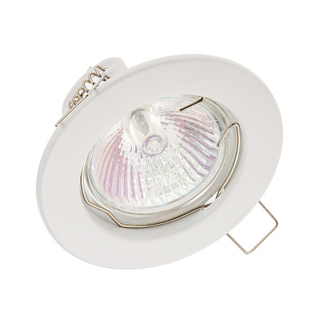 Светильник встраиваемый MR16 DL90 GU5.3 Ecola плоский Белый FW1611EFY *10/200