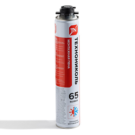 Пена монтажная профес. 1000мл/990гр всесезонная-10С Технониколь 65 Maximum до 65 л  *12/612