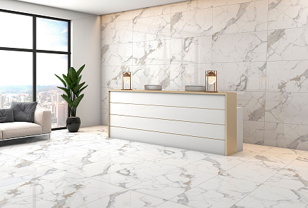 Керамогранит Calacatta Imperial_GT Бел. полир. 600*1200*6 GT120606103PR GlobalTile* 1,44 / 46,08