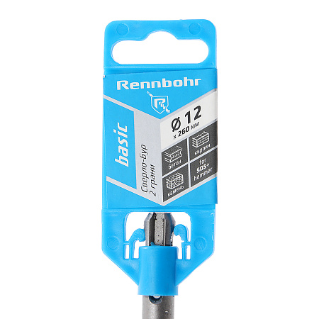 Бур по бетону 12*260мм SDS-plus 2 грани арт.691226 Rennbohr Basic *1/25/100
