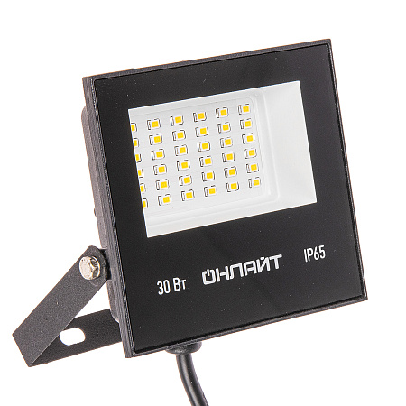 Прожектор светодиодный 30Вт 4,0K IP65 холодный Онлайт OFL-30-4K-BL-IP65-LED 71657 *1/30/50