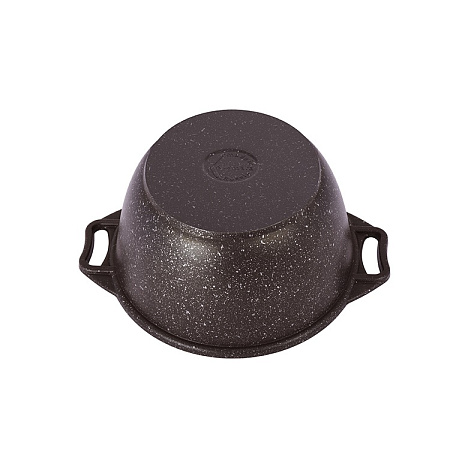 Кастрюля алюмин. антипригарная "Kukmara" "Мраморная" кофейный 2,0л Стекл.кр. кмк22а *1/3