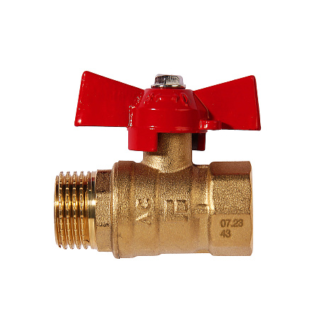 Кран шаровый 1/2" (Ø15) М/П бабочка STI 11Б27п1 (465) (аналог КР01)*1/160