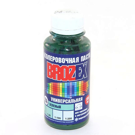 Колер паста зеленый №24 0,1 л BROZEX *6/108