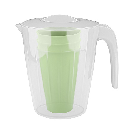 Набор для напитков пласт "Vanilla": Кувшин1,9л Пр.+3ст.350мл Фисташ. SE182812998("Sugar&Spice")*1/5