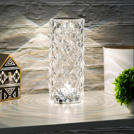 Светильник настольный Старт Crystal Rose (светодиодный 5Вт) белый 220В*1/20