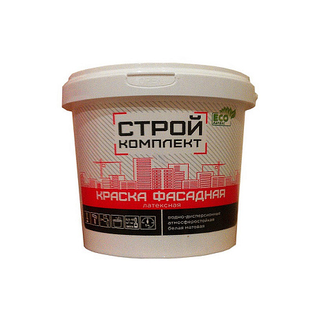 Краска латексная фасадная 13 кг СТРОЙКОМПЛЕКТ *1/44