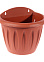 Кашпо пластм. настенное "Фелиция" 3,5л 240x17500мм h207мм Терракот С122Т ("Мартика")*1/32