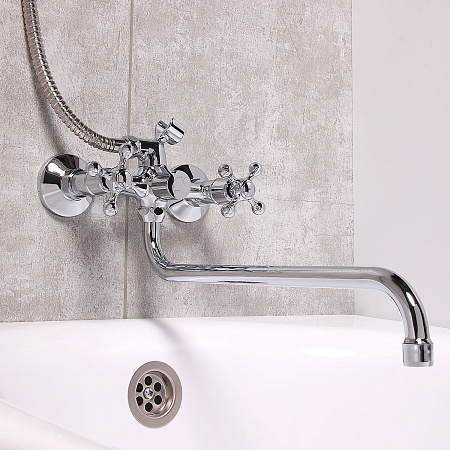 Смеситель для ванны с длинным изливом Milardo, Duplex,DUPSB02M10 *1/8