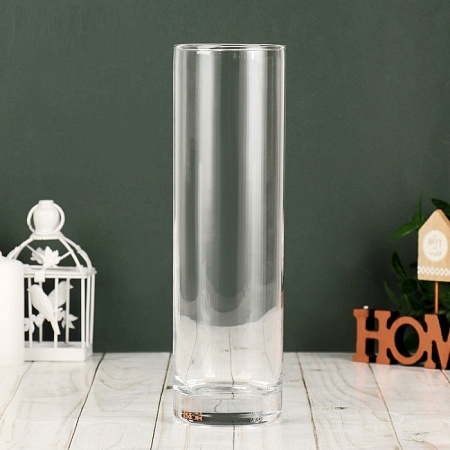 Ваза для цветов стекло "Флора" h.265мм без рисунка 43767В (г.Бор)  *1/12