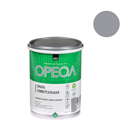 Эмаль акриловая серая 1 кг Ореол *1/6/336