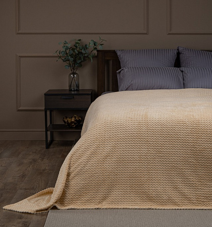 Плед 150*200см фланель жаккард s-змейка бежевый TF FNJ BE 1520 Absolute *1