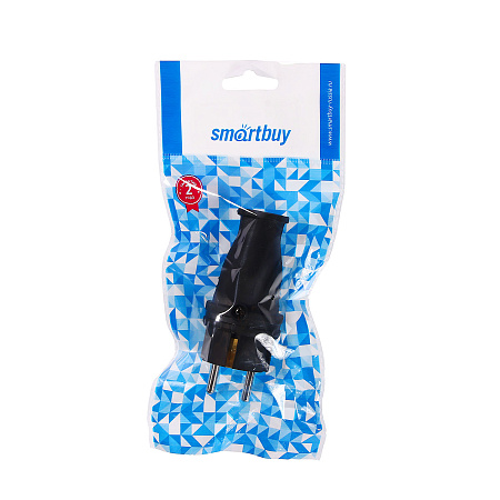 Вилка прямая КАУЧУК Smartbuy 2P+PE 16А 230В IP44 (SBE-16-P07-R)   *1/200