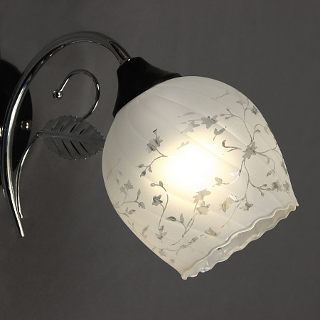 Бра N2178/1W CH+BK E27 2*40Вт (220*270*160)  VERNER LIGHTING *1