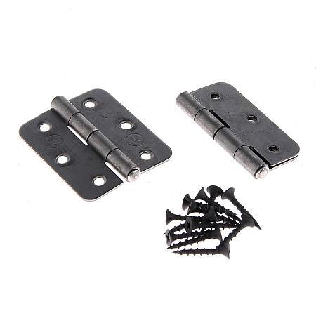 Петля накладная 60мм цинк (комплект 2 шт + саморезы) ДомоСтрой *10/100