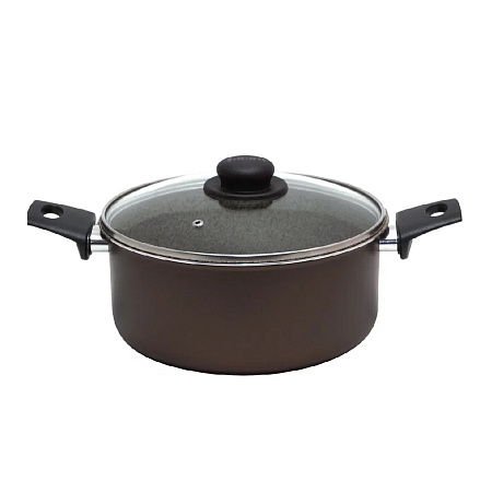 Кастрюля алюм.а/приг. Jarko "MERLETTO" 3,5л d22см Стек.кр. JMr-222-11  *1/4